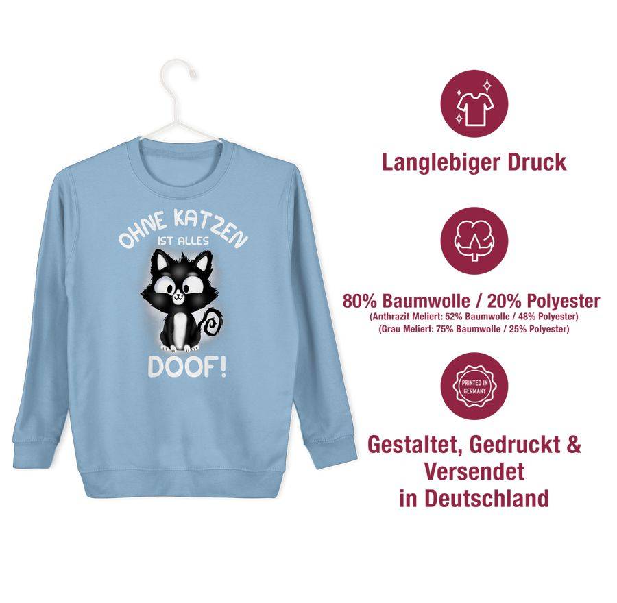 Shirtracer Ohne Katzen Ist Alles Doof!: Tshirt Rucksack Shirtracer