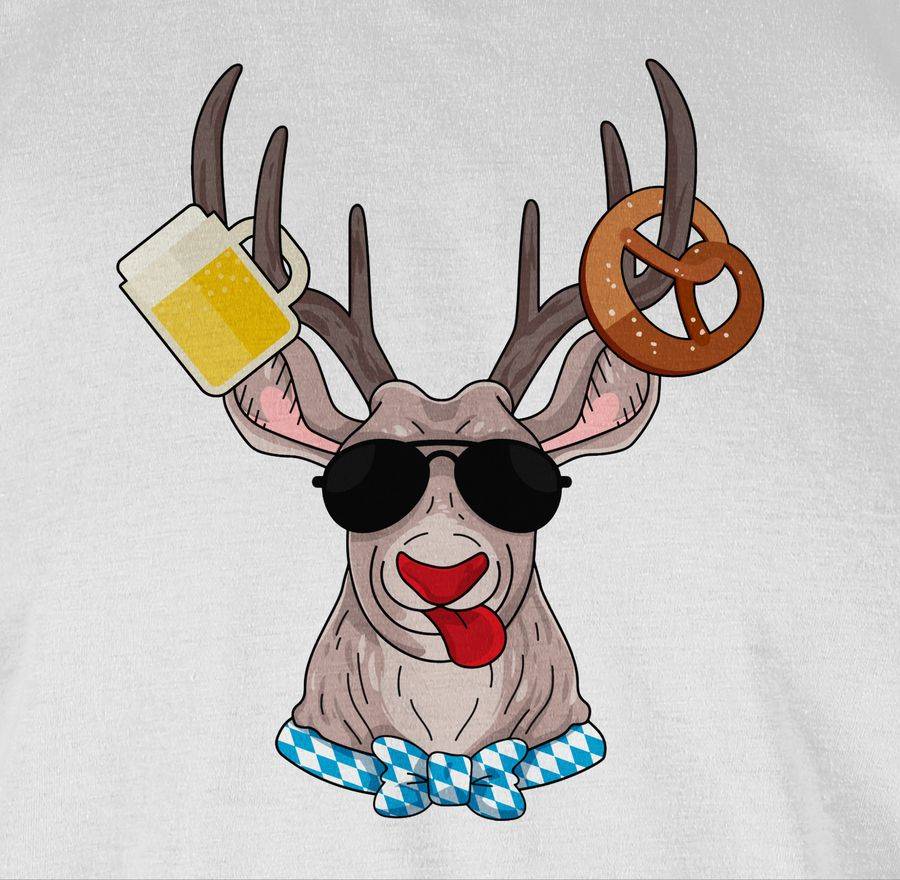 Shirtracer Oktoberfest Hirsch: T-Shirt Turnbeutel Shirtracer