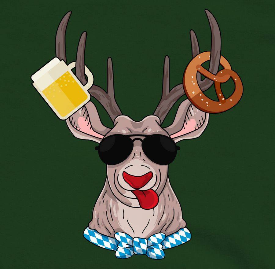 Shirtracer Oktoberfest Hirsch: T-Shirt Turnbeutel Shirtracer