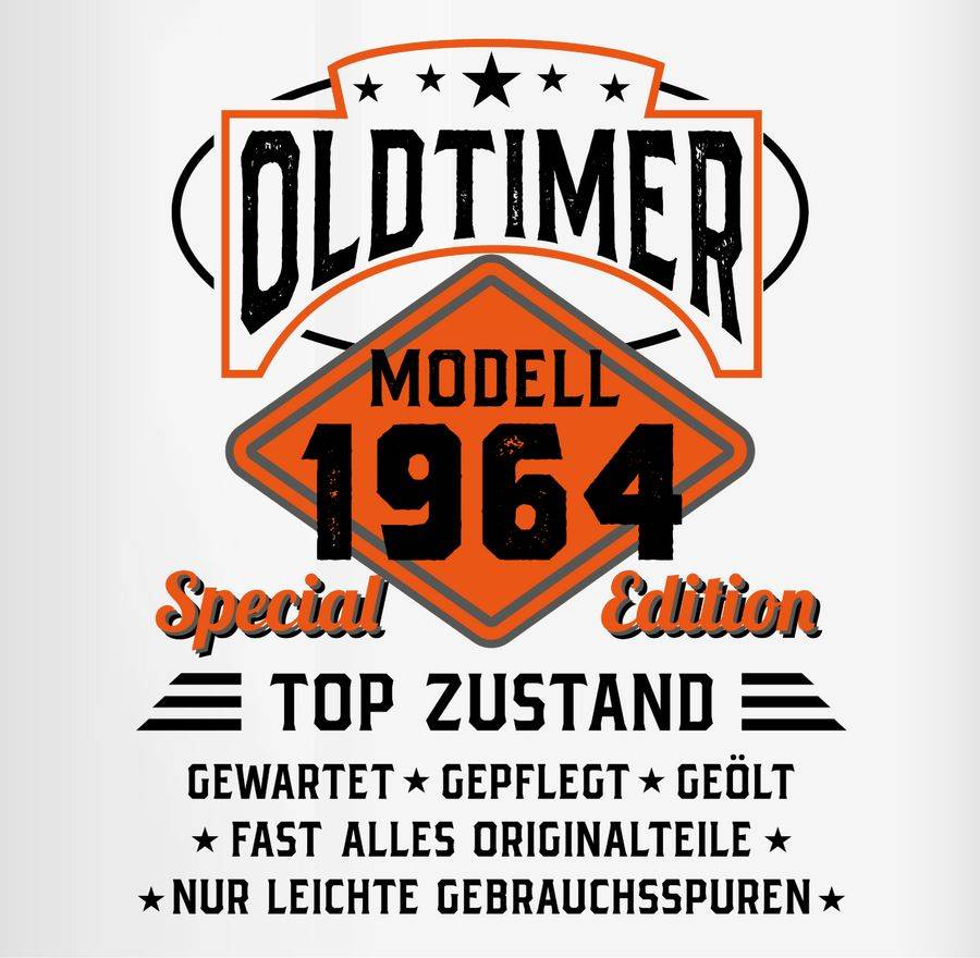 Shirtracer Oldtimer Modell 1964 - Schwarz: T-Shirt Rucksack Shirtracer