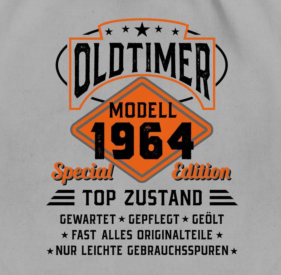 Shirtracer Oldtimer Modell 1964 - Schwarz: T-Shirt Rucksack Shirtracer