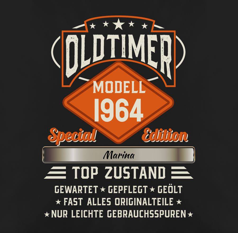 Shirtracer Oldtimer Special Vintage 1964 Mit Name Shirts & Mehr Shirtracer