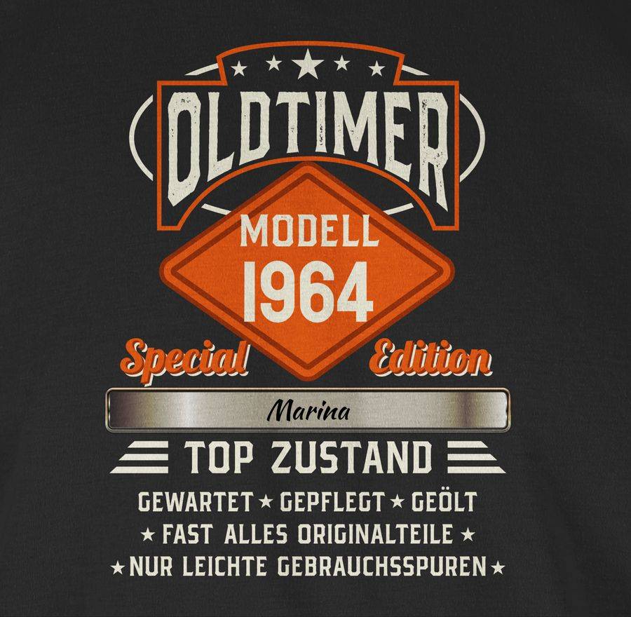 Shirtracer Oldtimer Special Vintage 1964 Mit Name Shirts & Mehr Shirtracer