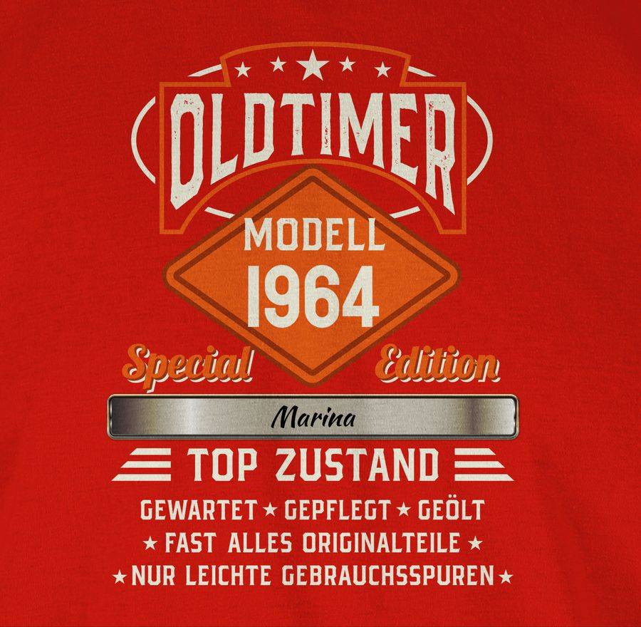 Shirtracer Oldtimer Special Vintage 1964 Mit Name Shirts & Mehr Shirtracer