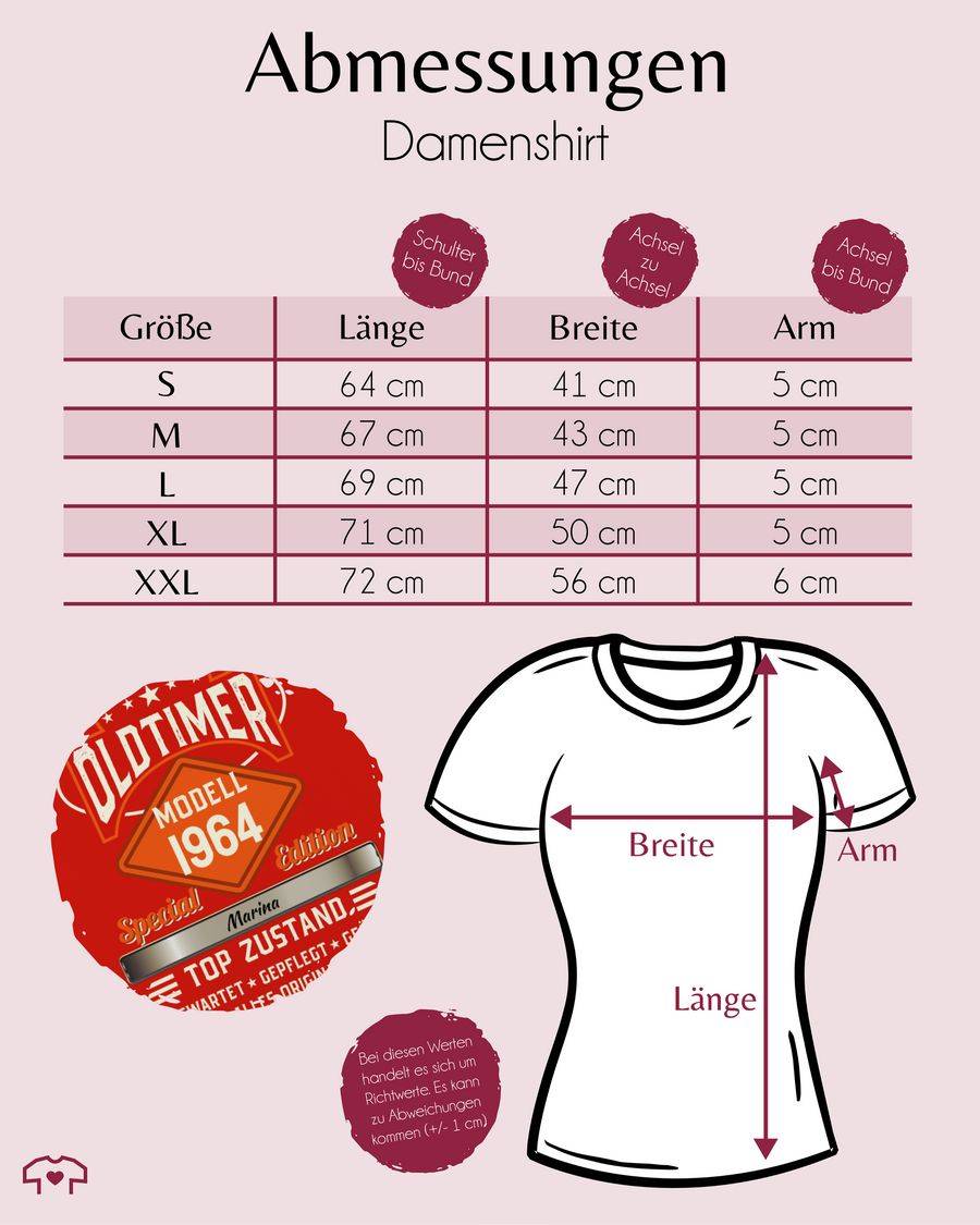 Shirtracer Oldtimer Special Vintage 1964 Mit Name Shirts & Mehr Shirtracer