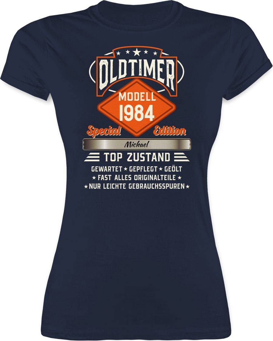 Shirtracer Oldtimer Special Vintage 1984 mit Name Shirts & Mehr Shirtracer