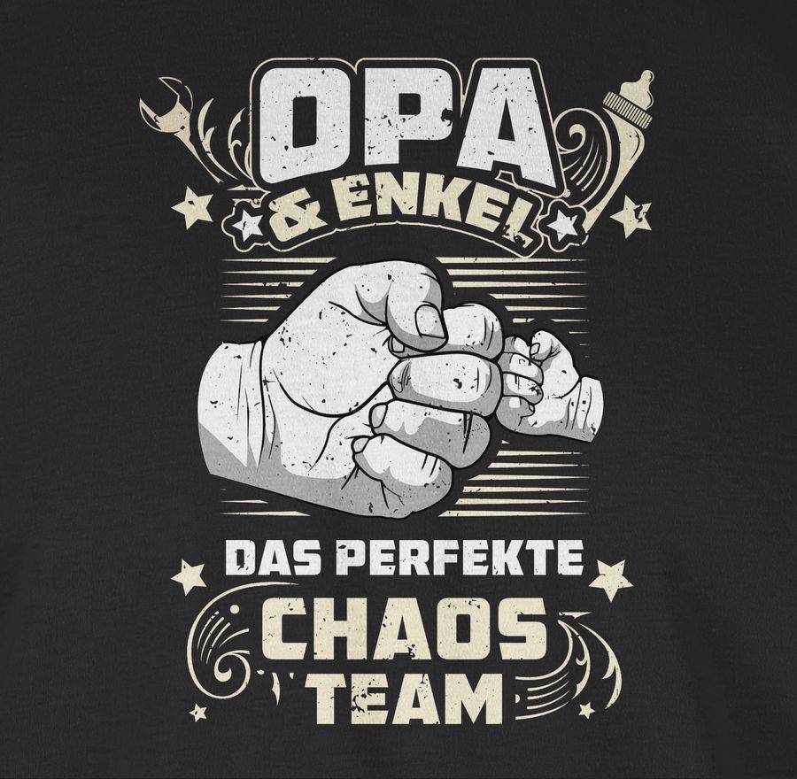 Shirtracer Opa & Enkel - Das Perfekte Chaos Team - Vintage Weiß Shirts & Mehr Shirtracer