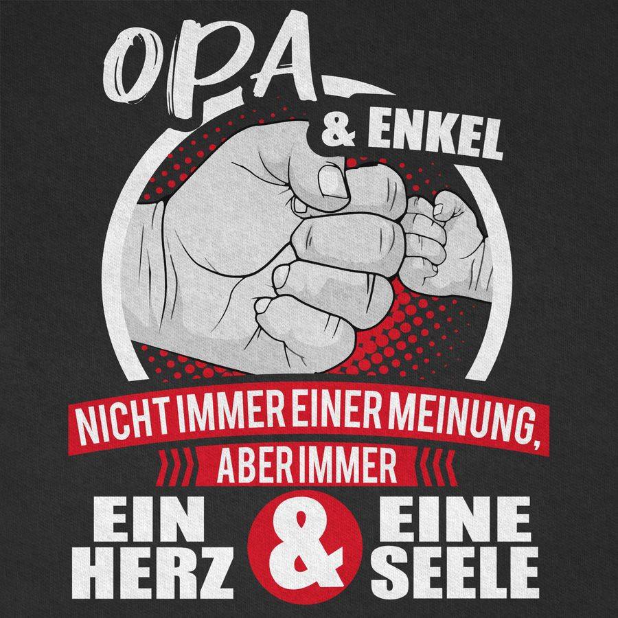 Shirtracer Opa & Enkel Immer Ein Herz & Eine Seele - Weiß/rot Shirts & Mehr Shirtracer