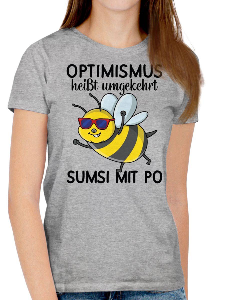 Shirtracer Optimismus Heißt Umgekehrt Sumsi Mit Po - Schwarz Shirts & Mehr Shirtracer