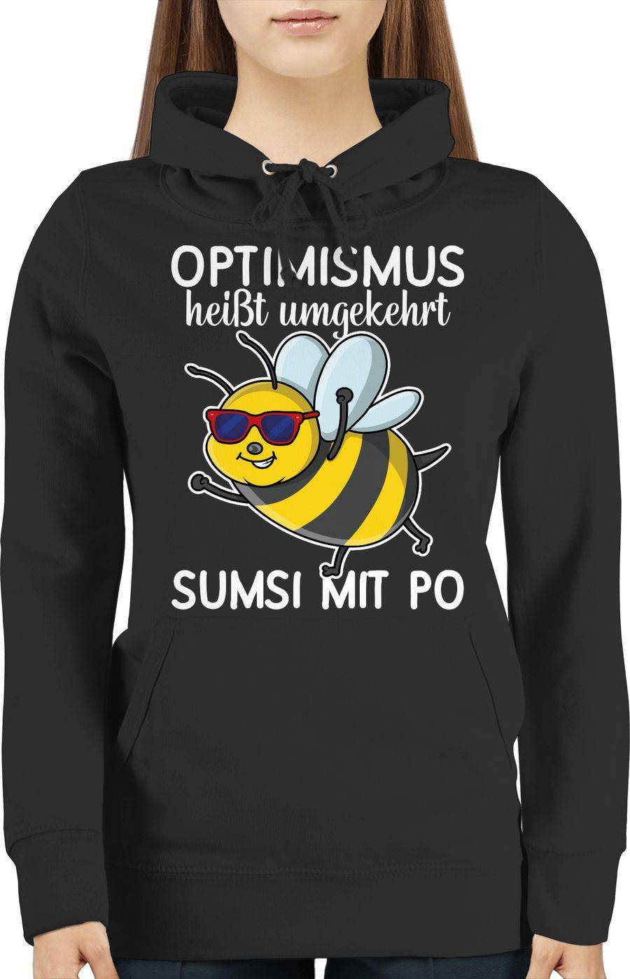 Shirtracer Optimismus Heißt Umgekehrt Sumsi Mit Po - Weiß: Tshirt Turnbeutel Shirtracer