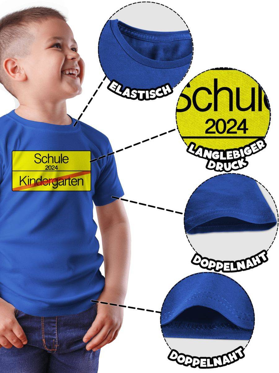 Shirtracer Ortsschild Verkehrsschild Schule 2024 Kindergarten: T-Shirt Rucksack Shirtracer