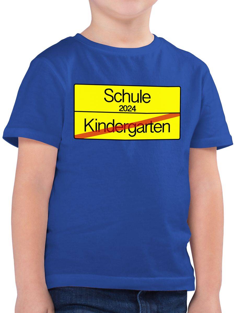 Shirtracer Ortsschild Verkehrsschild Schule 2024 Kindergarten: T-Shirt Rucksack Shirtracer