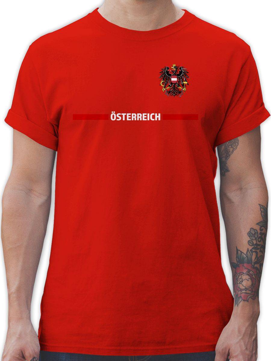 Shirtracer Österreich Trikot Wappen Österreicher mit Stolz Österreichisches Fan-Motiv Shirtracer