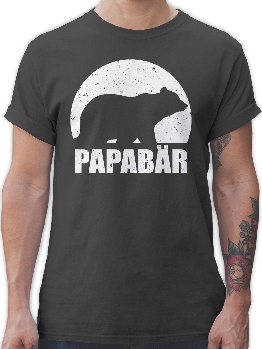 Shirtracer Papa Bär vintage - weiß: Tshirt Gym Bag Shirtracer