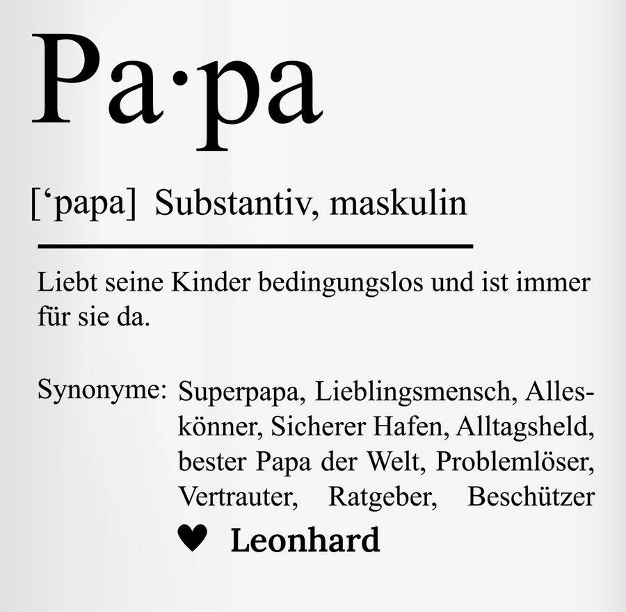 Shirtracer Papa Definition Substantiv Geschenkidee Geburtstag Papi Geschenk Weihnachten Dan Shirtracer