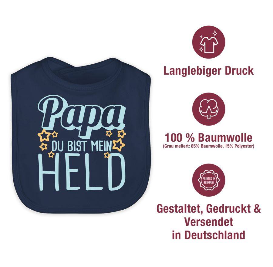 Shirtracer Papa Du Bist Mein Held - Blau Shirts & Mehr Shirtracer