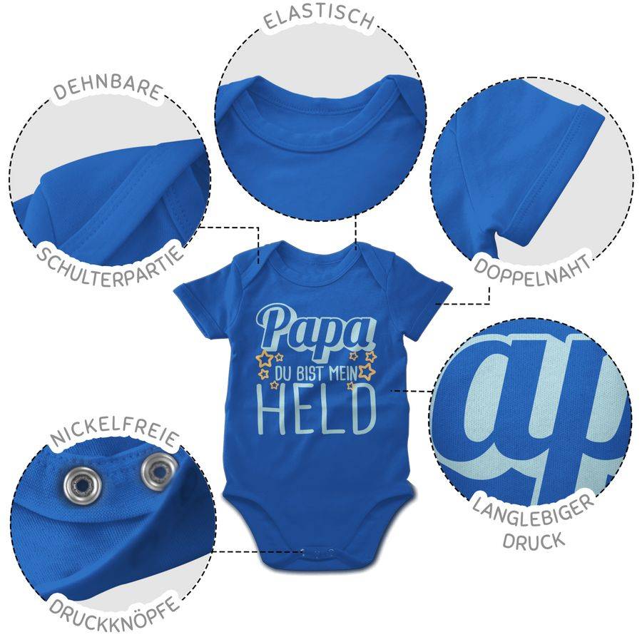 Shirtracer Papa Du Bist Mein Held - Blau Shirts & Mehr Shirtracer