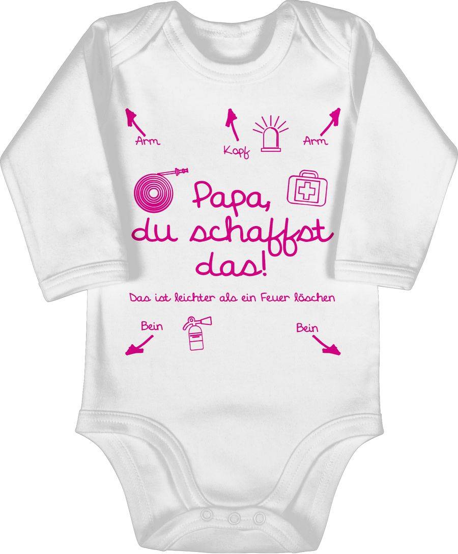 Shirtracer Papa du schaffst das Feuerwehr Mädchen Shirts & Mehr Shirtracer