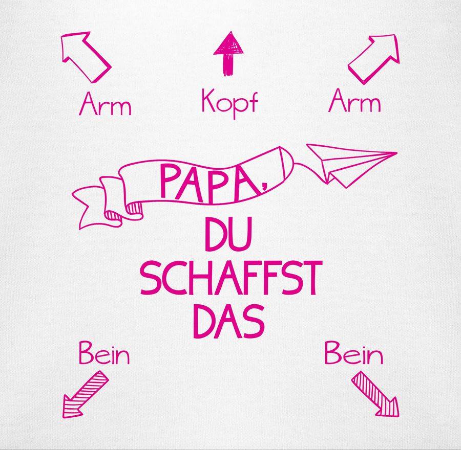 Shirtracer Papa, Du Schaffst Das! Mädchen: T-Shirt Rucksack Shirtracer