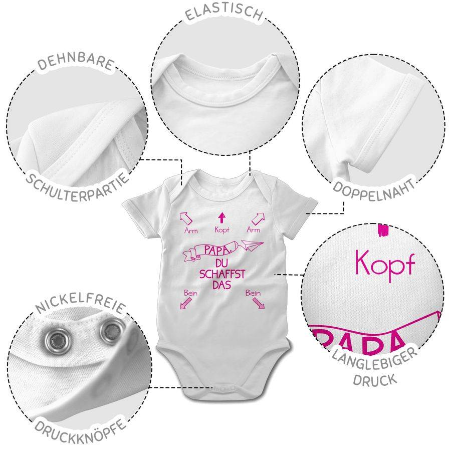 Shirtracer Papa, Du Schaffst Das! Mädchen: T-Shirt Rucksack Shirtracer