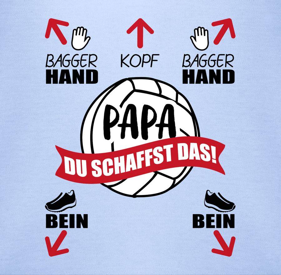 Shirtracer Papa - Du Schaffst Das! - Schwarz: T-Shirt Turnbeutel Shirtracer