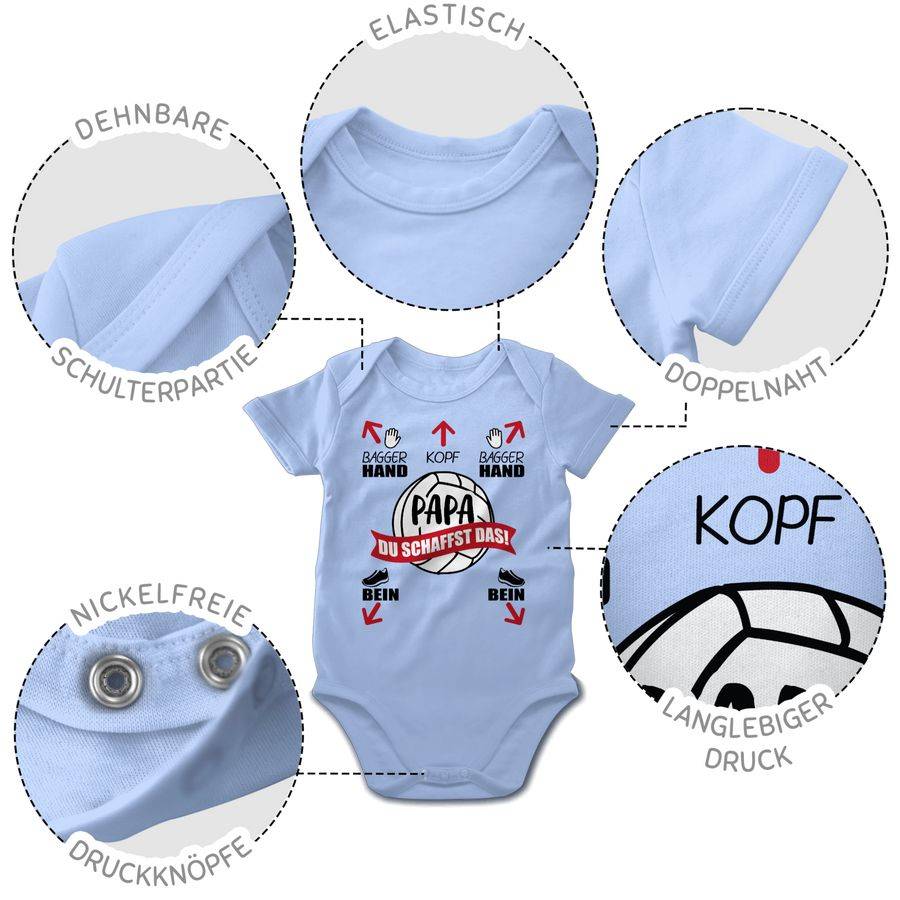 Shirtracer Papa - Du Schaffst Das! - Schwarz: T-Shirt Turnbeutel Shirtracer