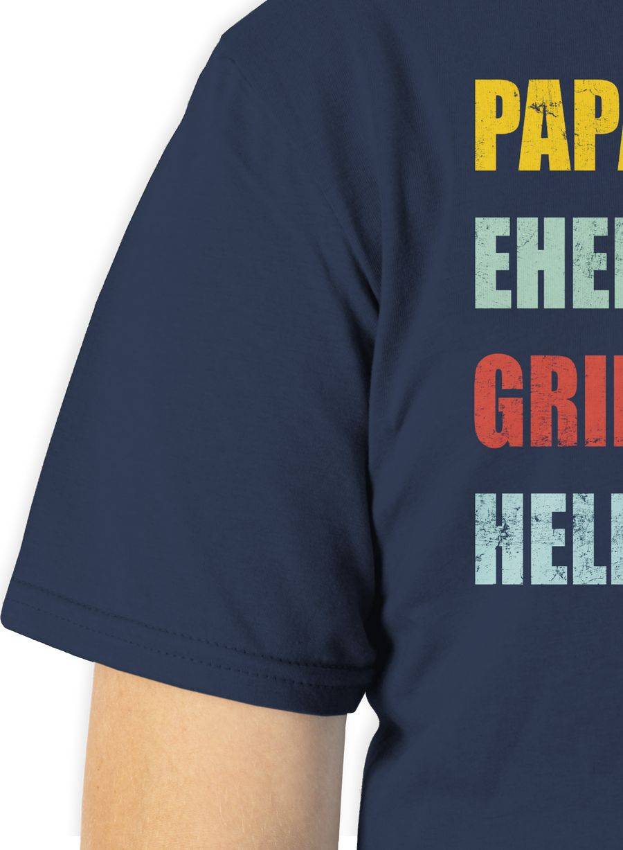 Shirtracer Papa Ehemann Grillmeister Held Retro Vintage Effekt Shirts & Mehr Shirtracer