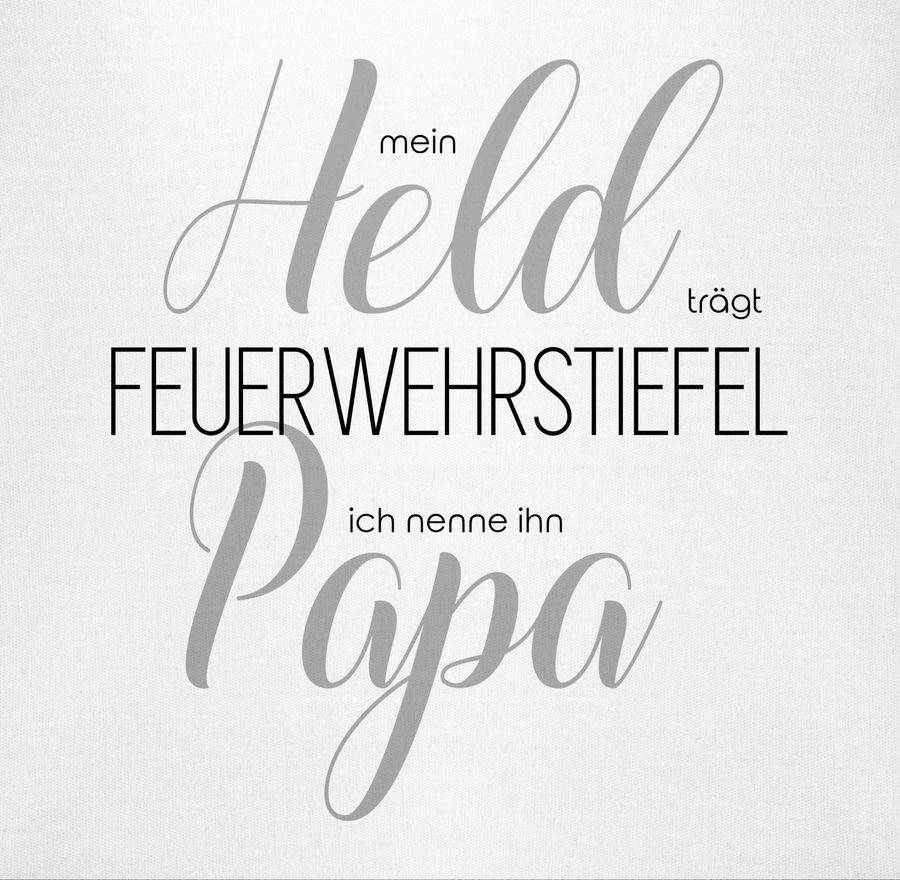 Shirtracer Papa Feuerwehrmann Handlettering: T-Shirt Rucksack Shirtracer