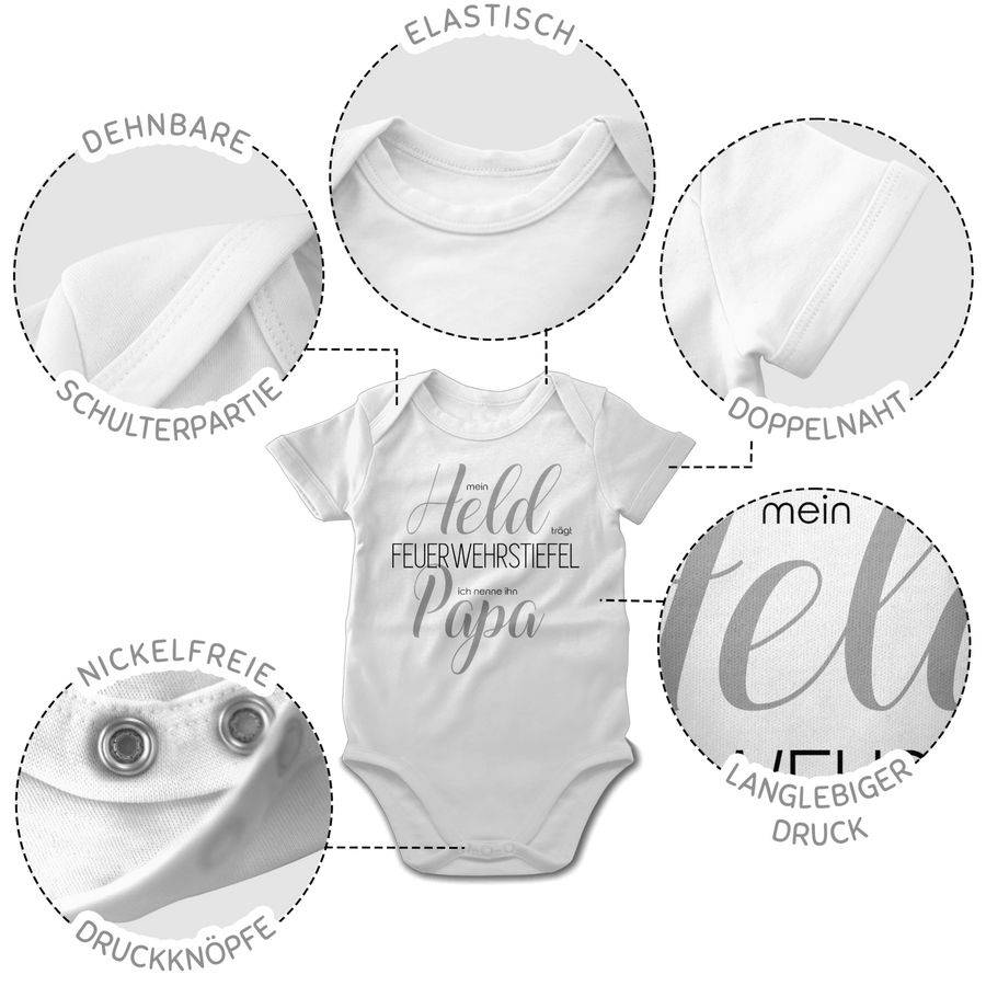 Shirtracer Papa Feuerwehrmann Handlettering: T-Shirt Rucksack Shirtracer