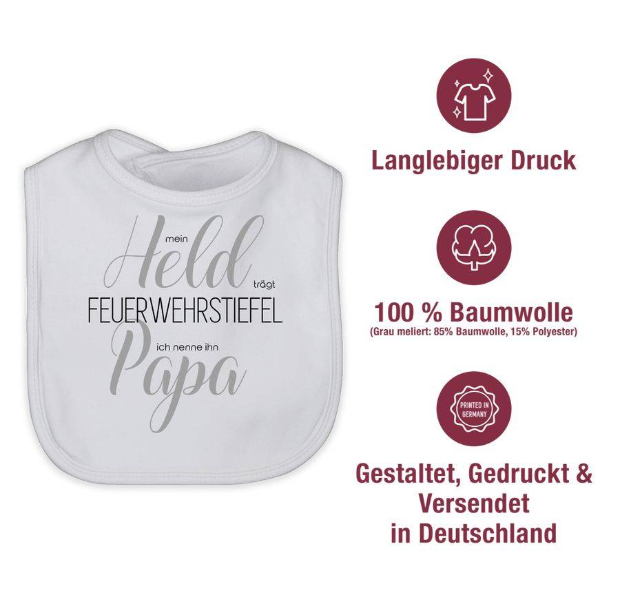 Shirtracer Papa Feuerwehrmann Handlettering: T-Shirt Rucksack Shirtracer