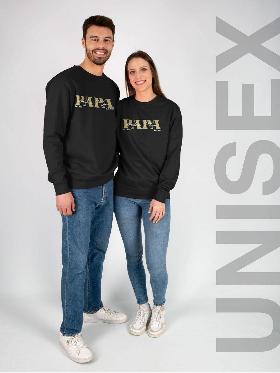 Shirtracer PAPA Geschenk Mit Namen Kinder Datum Geburtsjahr Weihnachten Geburtstag: T-Shirt Shirtracer