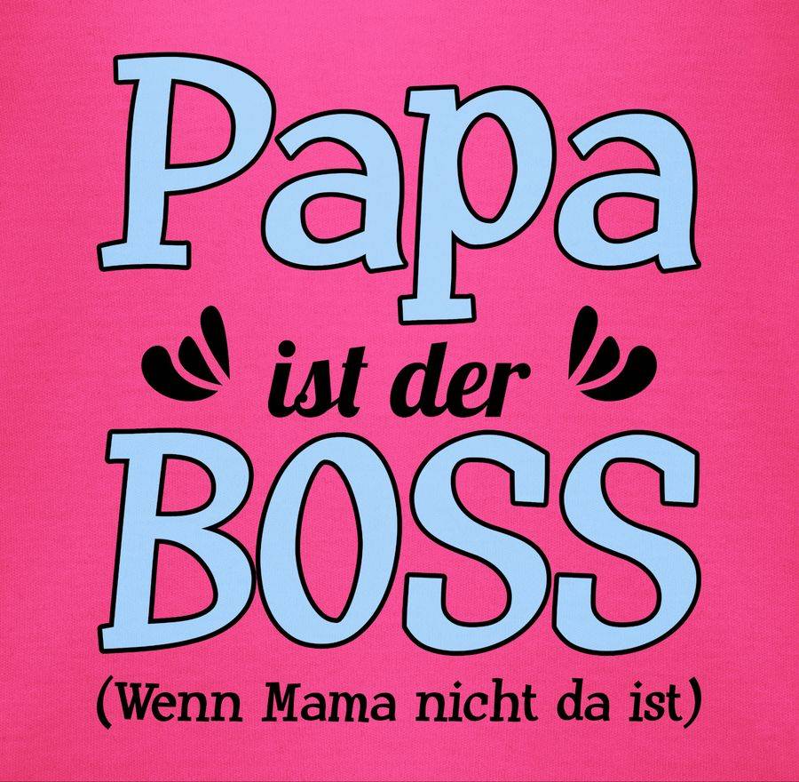 Shirtracer Papa Ist Der Boss Wenn Mama Nicht Da Ist - Blau: Tshirt Rucksack Shirtracer