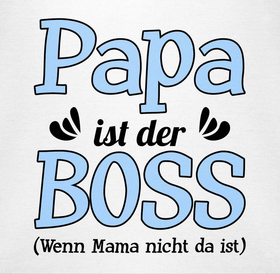 Shirtracer Papa Ist Der Boss Wenn Mama Nicht Da Ist - Blau: Tshirt Rucksack Shirtracer
