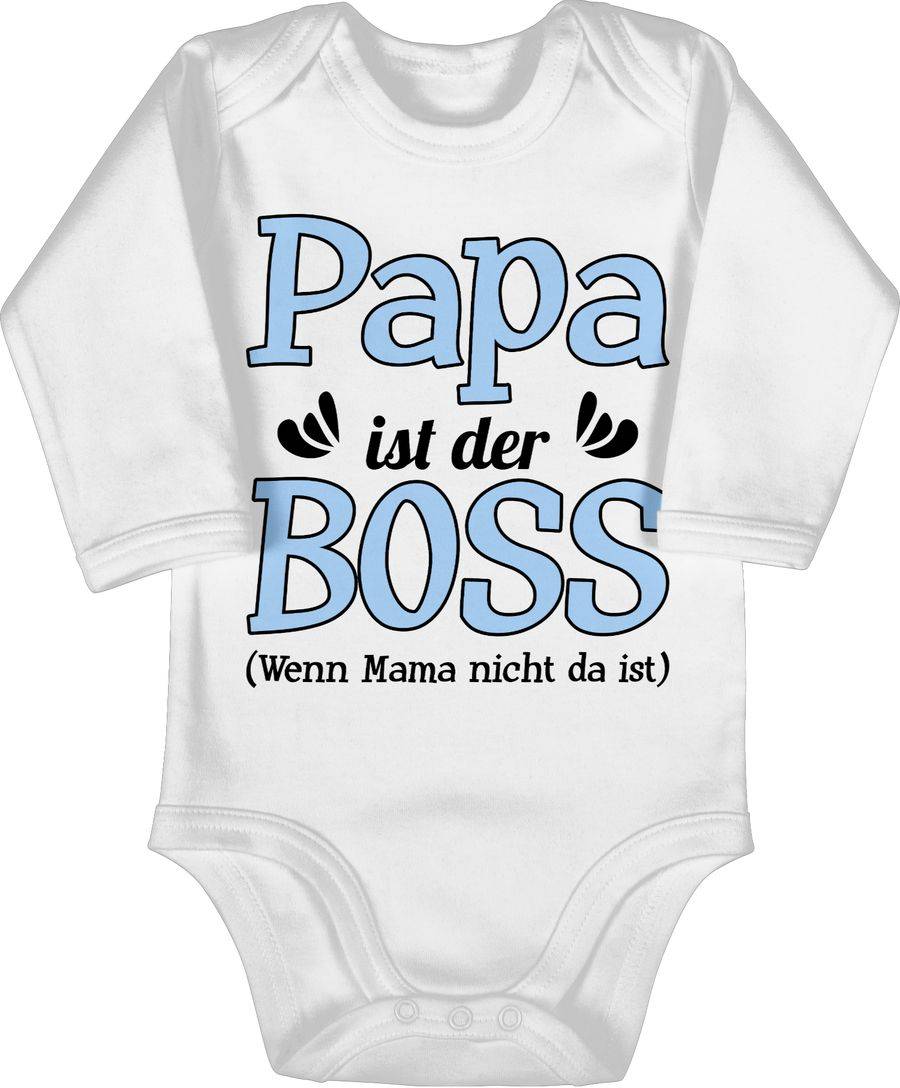 Shirtracer Papa ist der Boss wenn Mama nicht da ist - blau: Tshirt Rucksack Shirtracer