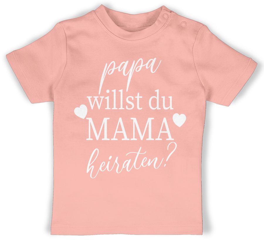 Shirtracer Papa willst du Mama heiraten? - weiß: Tshirt Turnbeutel Shirtracer