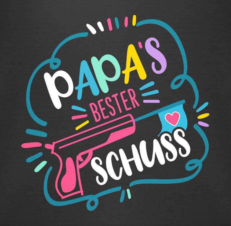 Shirtracer Papas Bester Treffer Bunt Comic: T-Shirt Turnbeutel Shirtracer