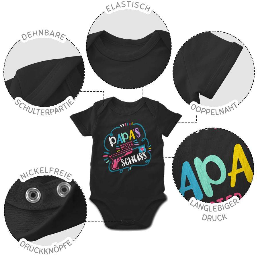 Shirtracer Papas Bester Treffer Bunt Comic: T-Shirt Turnbeutel Shirtracer