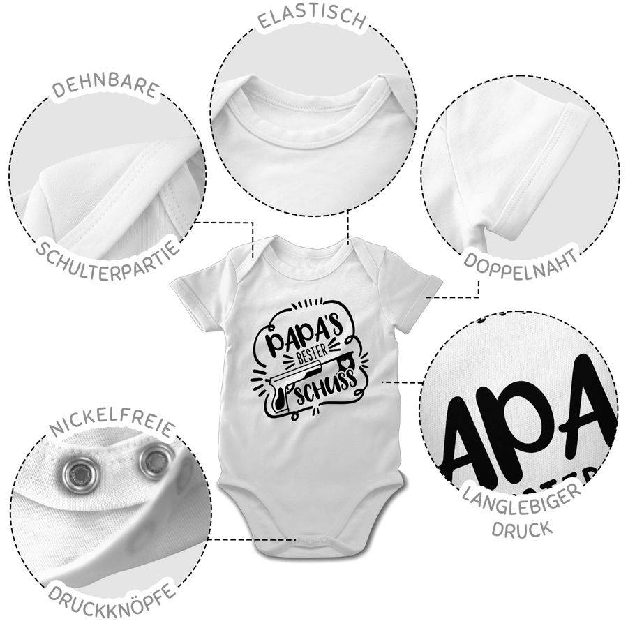 Shirtracer Papas Bester Treffer Comic Schwarz: T-Shirt Rucksack Shirtracer