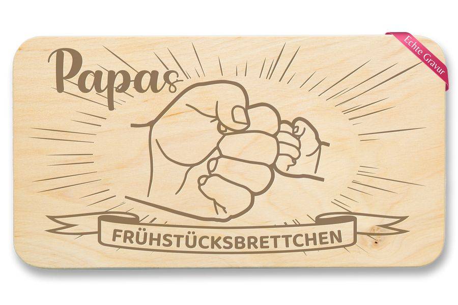 Shirtracer Papas Frühstücksbrettchen - Geschenk Papa Weihnachten Geburtstag Vesperbrett Pap Shirtracer
