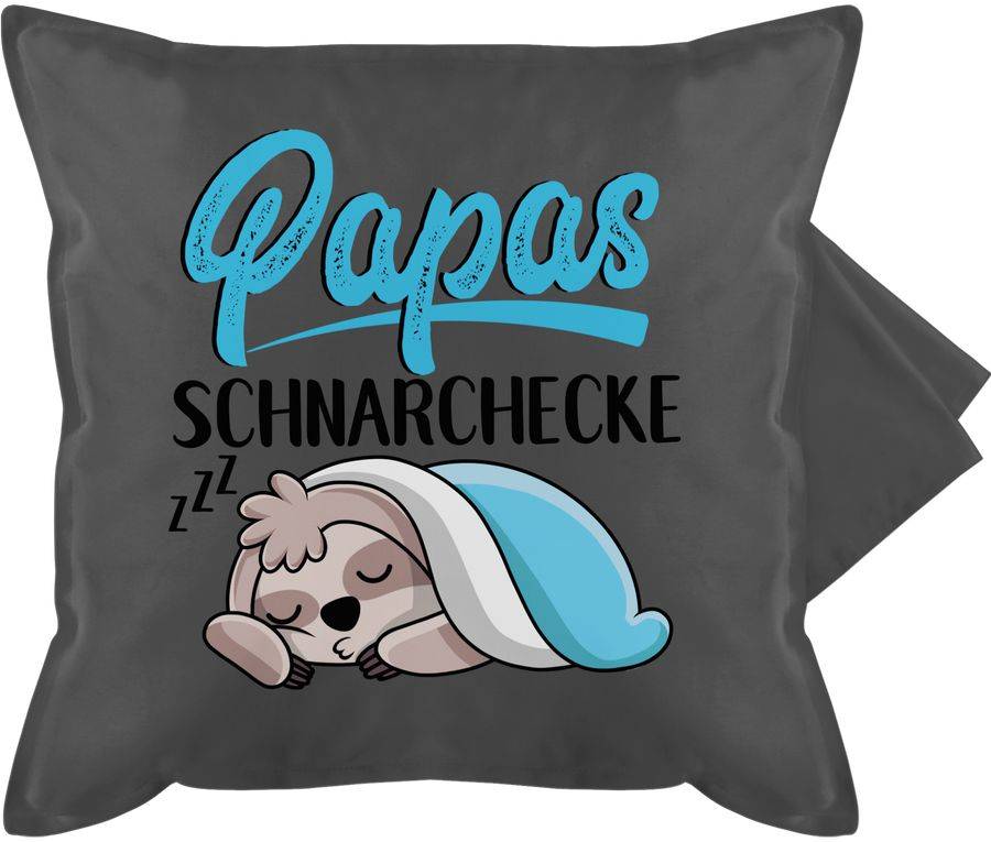 Shirtracer Papas Schnarchecke mit Faultier - schwarz: T-Shirt Turnbeutel Shirtracer