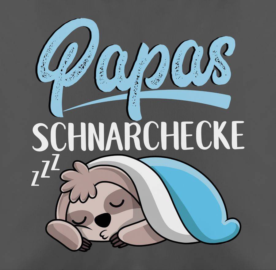 Shirtracer Papas Schnarchecke Mit Faultier - Weiß: T-Shirt Turnbeutel Shirtracer