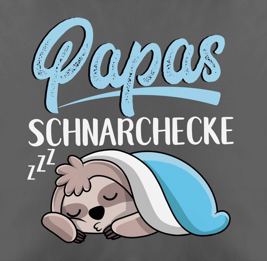 Shirtracer Papas Schnarchecke Mit Faultier - Weiß: T-Shirt Turnbeutel Shirtracer