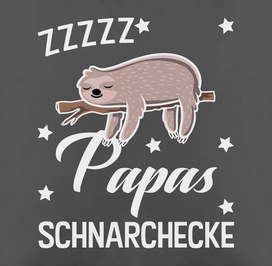 Shirtracer Papas Schnarchecke Mit Faultier Weiß: T-Shirt Turnbeutel Shirtracer