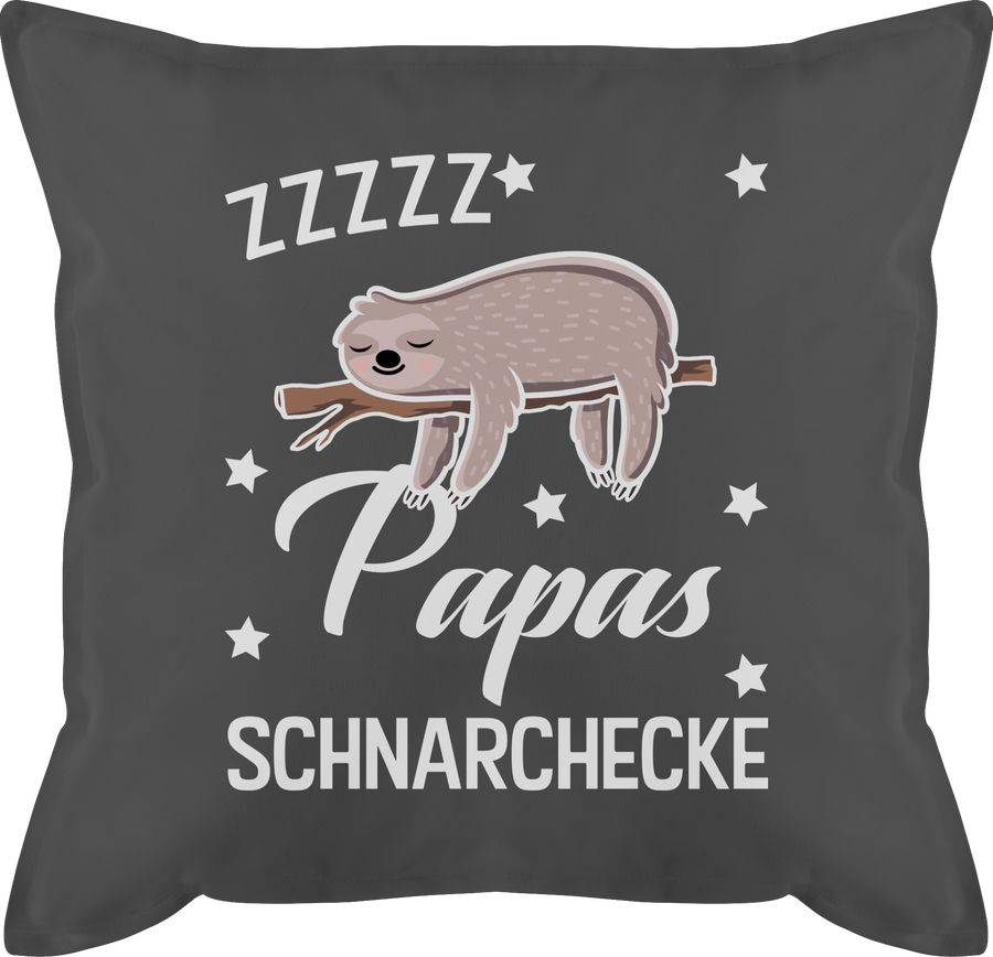 Shirtracer Papas Schnarchecke mit Faultier weiß: T-Shirt Turnbeutel Shirtracer