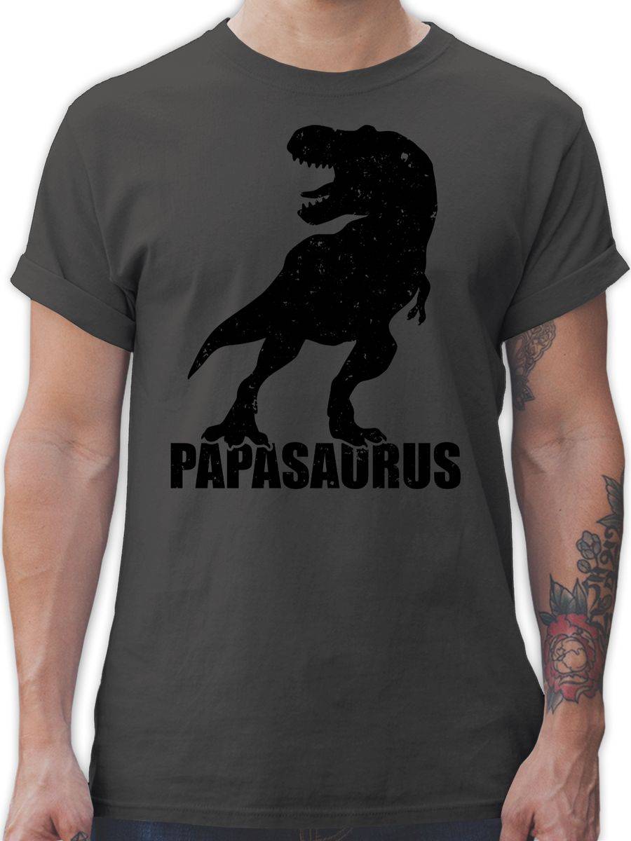 Shirtracer Papasaurus mit T-Rex - schwarz Shirts & Mehr Shirtracer