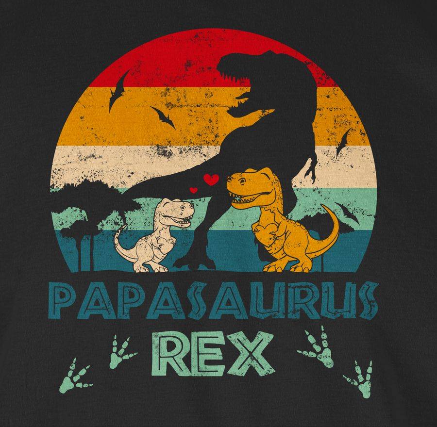 Shirtracer Papasaurus Rex - Papa Saurus Dino Vatertagsgeschenk Geschenk Papi Bester Vater