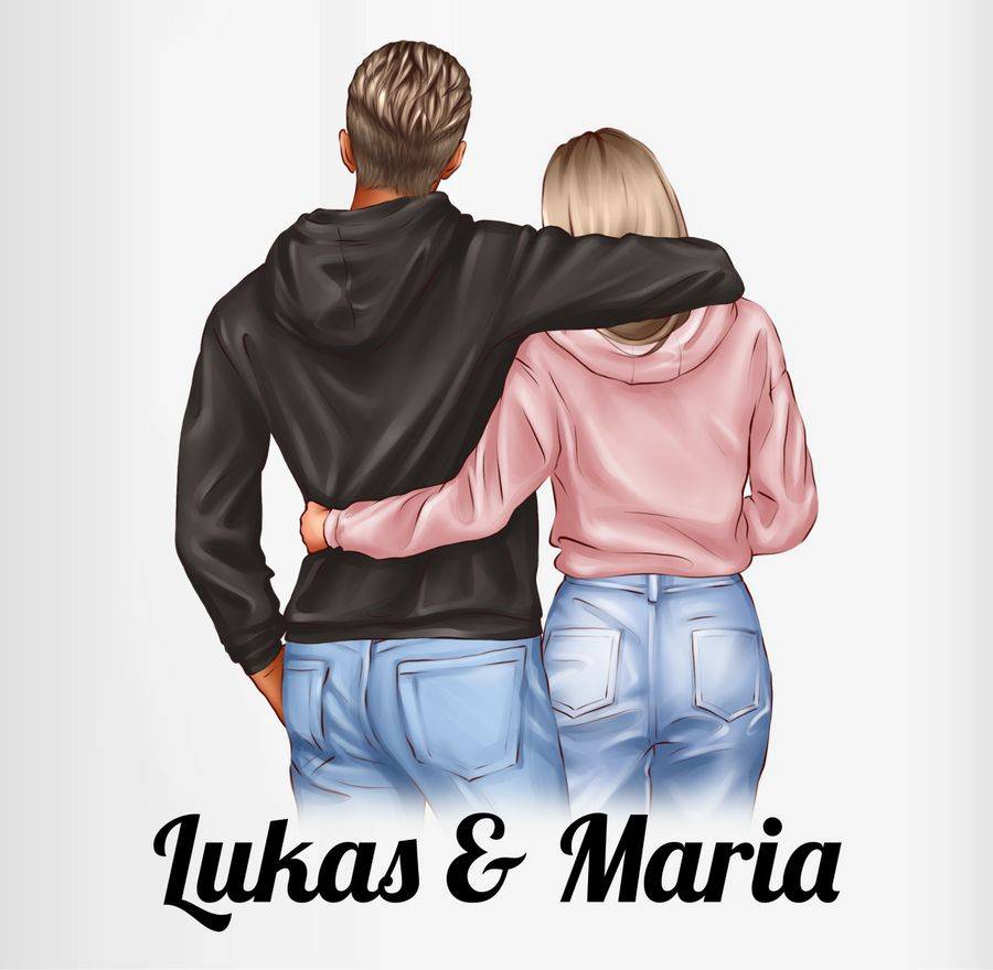 Shirtracer Pärchen Geschenk Valentinstag - Personalisiert Pärchen - Valentinstag - Weihnach Shirtracer