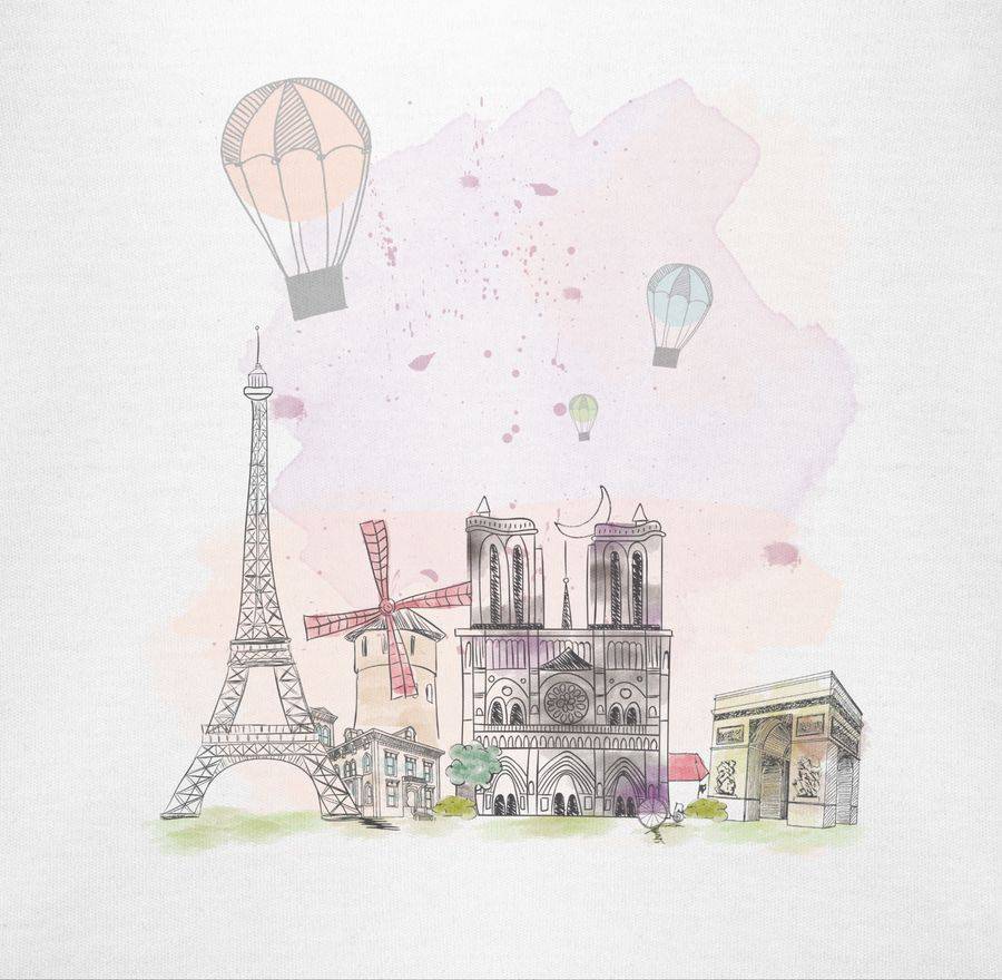 Shirtracer Paris Wasserfarbe Watercolour Shirts & Mehr Shirtracer