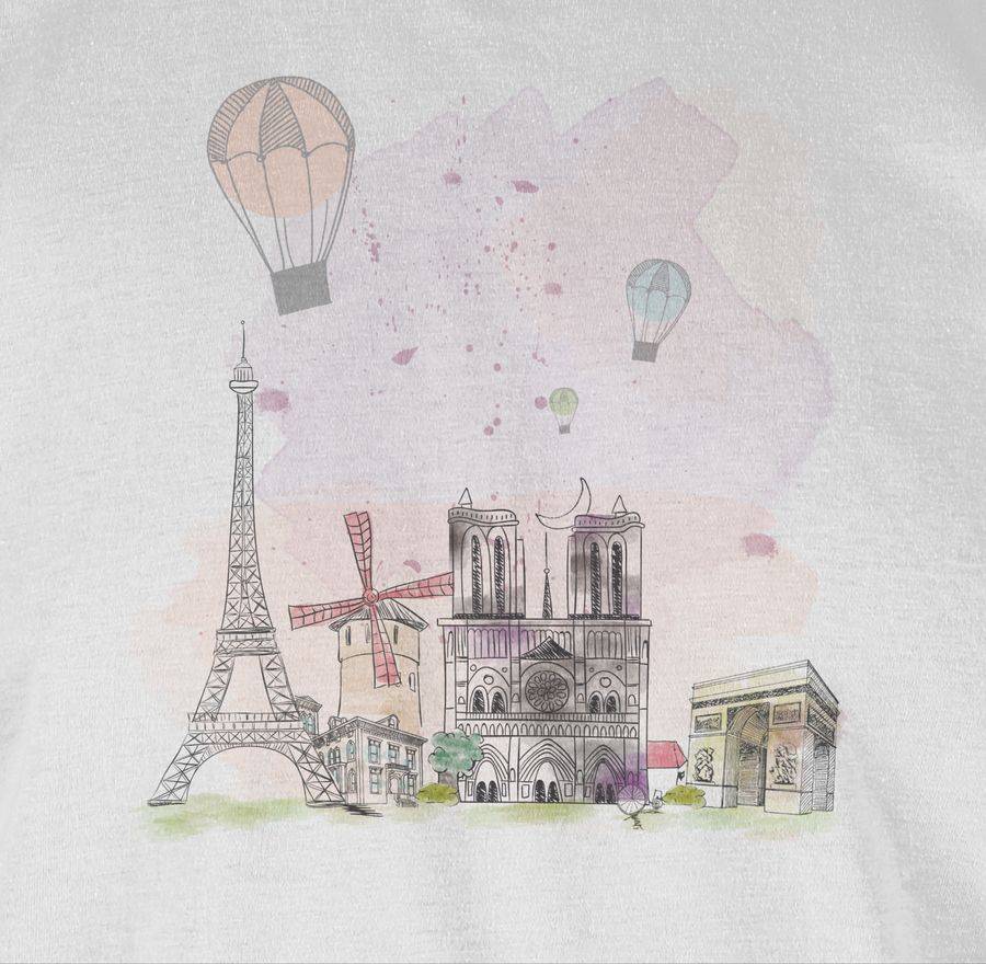 Shirtracer Paris Wasserfarbe Watercolour Shirts & Mehr Shirtracer
