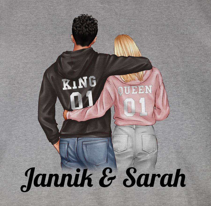 Shirtracer Partner Geschenke Paar King Queen Couple Pärchen Weihnachts-Geschenke Valentinst Shirtracer